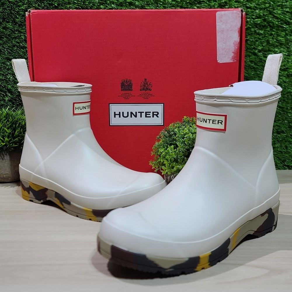 Hunter Play Short Camo Sole Boots UK 4 (US Women's 6) New